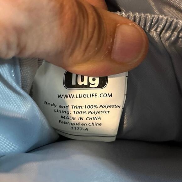 Lug Gray Quilted Flapper Convertible Waist Crossbody Bag Purse Travel Versatile - Picture 7 of 10